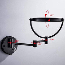 BJH Specchio per Il Trucco 8 Pollici LED Double Sided 1X / 5X Specchio ingranditore da Trucco Girevole Estensibile per Hotel da Bagno