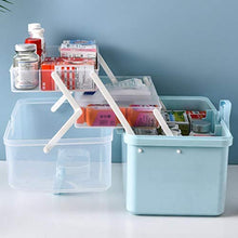 Contenitore per medicina di pronto soccorso, contenitore per pillole di droga, contenitore portatile per medicine, contenitore (arancione, 39 x 21,5 x 26,5 cm)