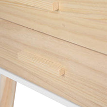 ffu Comodino in Legno Massello E Due Cassetti, Comodino in Legno Moderno Comodino da Comodino per Camera da Letto per La Casa