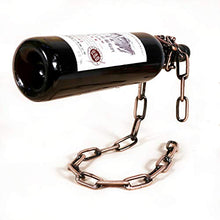 BENGKUI Scultura,Catena Sospesa Magica Europea Portabottiglie Supporto Catena in Metallo Porta Vino Artigianato Decorazione Domestica Creativa novità Regalo di Compleanno, Oro