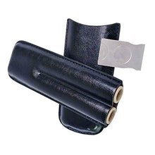 WSJMJ Custodia per Sigari da Viaggio in Pelle Portatile in Legno di Cedro, 2 Tubi con Supporto Taglierina per Sigari in Acciaio Inox, Rivestiti in Legno di Cedro