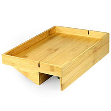 Bamboo Clip - Sul comodino | Tavolino ergonomico salvaspazio | Morsetto per telaio unico in legno | M&W