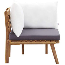 Tidyard Set 6 pz Divani Angolari Modulari da Giardino con Penisola in Legno Massello di Acacia,Divano Angoalre,Divani Modulari,Divani Legno,Divani da Giardino,Divani con Penisola,Divano ad Angolo