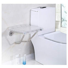 QARYYQ Sedili da parete, Bagno Doccia, Porta, Scarpe, Camera Premaman, Spogliatoio, Sgabello pieghevole Sedia doccia (colore : Trasparente, Dimensioni: 380mm* 320mm* 220mm)