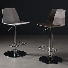 ZWJ-Sgabello da bar con schienale e pedale, sgabello da bar per colazione, altezza regolabile girevole a 360 gradi, telaio rotondo stabile (dimensioni: marrone)