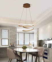 N/Z Home Equipment 30w LED Dimmable with Remote Control Modern Creative Golden Ring Design Used in Bedroom Living Room Kitchen Dining Table Bar Loft Easy to Tall