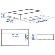KOMPLEMENT cassetto con frontale in vetro 92,8x56,9x16 cm nero-marrone