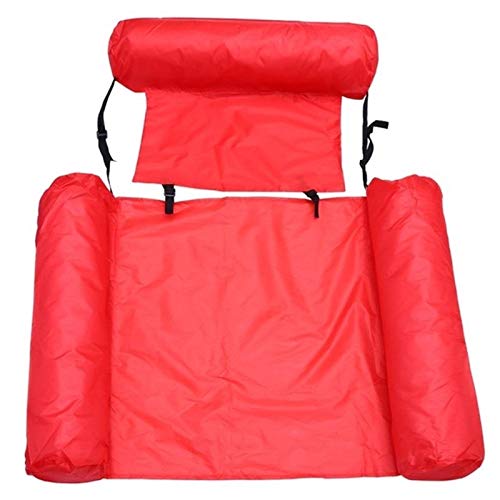 QWSX Casa all'aperto Gonfiabile Divano Letto Bagno Mobili Sacchetto Esterno Carino Chic Piscina di Acqua Pieghevole Floating Row Schienale Air Materassi Cortile strutture (Color : Pink)