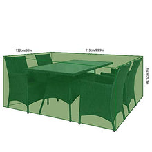 Giardino Di Copertura Impermeabile Arredamento Mobilio Per L'esterno Di Copertura Rettangolare Coperchio Heavy Duty Mobili Set Copertura Del Patio Tabella Coperture Per Esterni Da Giardino Verde Sofa