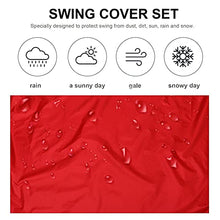 YARNOW Patio Altalena Copertura Set Swing All'aperto Baldacchino Coperchio Superiore Battente Impermeabile Copertura di Sede Cuscino di Ricambio per Giardino Yard Altalena 142X120CM