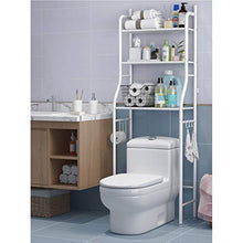 Gjfhome Scaffale da Bagno, Scaffale Bagno e WC Mobile da Mettere sopra al WC, Mobile sopra Toilettes, Scaffale Salvaspazio,50 * 25 * 160Cm