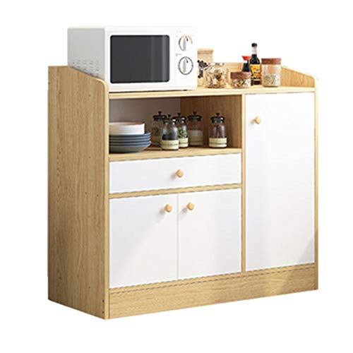 WH-IOE Credenza da Pranzo Storage Unit Camera Cassettiera Soggiorno Storage Unit Credenza Cabinet per Soggiorno Cucina Camera (Color : Natural, Size : 80x30x80cm)