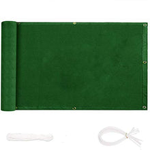 FANGJIE Recinzione Copertura 0.85x3m HDPE Paravento Balcone Leggermente Trasparente per Balcone Giardino, Verde