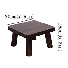 HHXD Sgabello in legno Qualità Di Pino/Piccoli Panca Tappetino Antiscivolo/Adatto per Soggiorno Bagno Balcone Camera da Letto/Come mostrato / 20×16cm