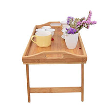 jiaju Tavoli da Picnic Tavolo Pieghevole, Portatile Bamboo Letto Letto Vassoio per Laptop Desk Desk tè Tavolo da Portata Tavolo Pieghevole Gambe per Laptop