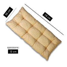 TECNOWEB Cuscino Imbottito per Poltrona Sdraio Relax (115x55x12cm) - 100% Made in Italy - Ricambio Ideale per Interni ed Esterni (Giardini, Cortili, terrazzi) - Disponibili Diversi Colori