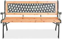 Panca da banco all'aperto, da giardino banco banco terrazza panchina da banco da banco da banco, pattern di rifacimento panca da giardino in legno,Wood colorBlack