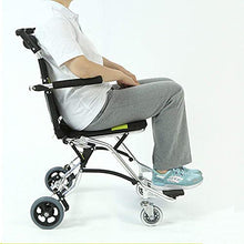 Carrozzine Leggere Pieghevoli - Forniture Mediche - Pieghevole in Alluminio Ultraleggero - Carrozzina con Freno per Disabili E Anziani - Cintura di Sicurezza A