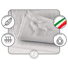 NuvolaNera Coprirete Trapuntato con Lacci agli Angoli - Anallergico e Imbottito – Prodotto in Italia - Matrimoniale 160x190 cm