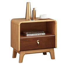 FEANG Tavolo da Comodino in Legno Tavolo Comodino da Comodo, tavolino con cassetti e Ripiani per stoccaggio Aperto per Piccoli spazi e Camera da Letto