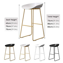 XHCP Mobili da Soggiorno Sgabelli Sgabelli da Bar Bianchi Sgabelli da Bar Senza braccioli Moderni e contemporanei con Gambe in Metallo Ergonomia Sedile in plastica Sedia da Ufficio/pu