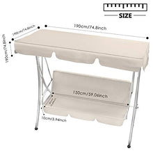 FAMKIT Altalena Copertura per Sedia a Dondolo Copertura per Sedia a Dondolo Impermeabile Kit per Tettoia Altalena per Veranda sul Retro della Piscina (Beige)