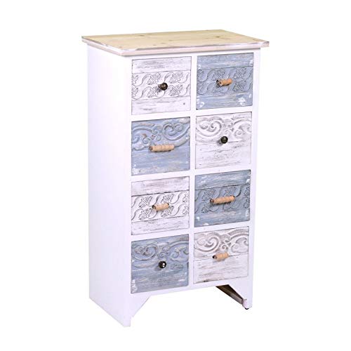 Vacchetti Santorini Mobiletto, Legno, Azzurro, Grande