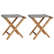 Tidyard Sedie Pieghevoli 2 pz in Legno di Teak e Tessuto Grigio Scuro