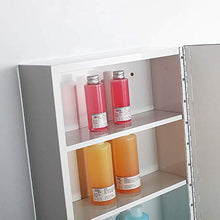 AJH Armadietto da Bagno Moderno e Minimalista Rettangolare con Specchio - Armadietto a Muro con Gancio - Specchio da toeletta