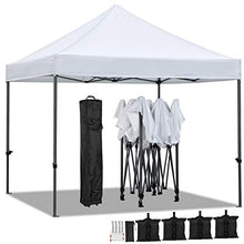 Yaheetech Gazebo 3x3 M Pieghevole Giardino Impermeabile Tendone da Sole Ombreggiante Terrazzo Esterno Bianco Richiudibile in Acciaio Robusto Telescopico da 227 a 245 cm Eventi Feste con Borsa a Ruote