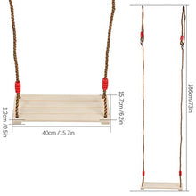 Altalena in Legno da Appendere per Esterni, Giardino Interno, Giardino, Altalena per Bambini