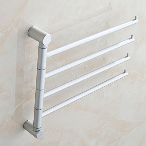 MBYW Portasciugamani Moderno Minimalista Portasciugamani Elegante per Il Bagno di Moda Barra portasciugamani Rotante per Bagno in Alluminio con Barra portatutto da Terra