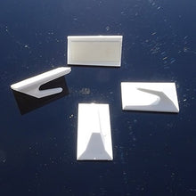Set di 4 ganci autoadesivi bianchi per appendere mobile al telaio della finestra, ganci adesivi in plastica, portasciugamani rettangolari
