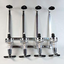 HONUTIGE - Distributore di vino a 4 bottiglie, con supporto da parete per bottiglie di liquori, a molla a testa in giù, dispenser di liquori, porta bevande ottiche, per casa, bar, KTV, night club