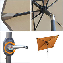 YYBD Ombrellone da Tavolo Quadrato da Mercato all'aperto Ombrellone da Patio Ombrellone con inclinazione a Pulsante e manovella per ombreggiatura Patio Esterno Ponte o Piscina