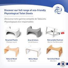 Well Care Sgabello Bagno Fisiologico Legno Bianco - Poggiapiedi Adulti per WC - Sgabellino Squatty da Toilette - Panchetto contro la stitichezza