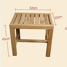 NZDY Home Essentials, Sgabello da bagno in legno massello, per lavare i piedi piccola panca per anziani, sgabello corto, tavolino da caffè, cambio casa, scarpe sgabello 0110, grande, grande