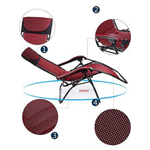 Sywlwxkq Sedie Heavy Duty Zero Gravity, Sedia Reclinabile Pieghevole, Sedie da Spiaggia, Lettini da Sole, Sedie a Sdraio Lettino, Sedia Reclinabile, Spiaggia Patio Giardino Campeggio, Super