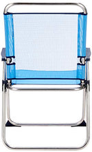 Solenny 50001072725229 8434826105229-Sedia da Spiaggia Pieghevole con Schienale Alto Blu, Alluminio