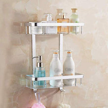 GDFEH Scaffale per Il Bagno Spazio in Alluminio Senza Punch/Perforato Scaffale per la Toilette a Parete per impieghi per Il Bagno per Il Bagno in Vetro per Il Bagno in Vetro temperato Scaffali docci