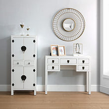 Versa Kyoto Cassettiera da Camera letto o Salotto, Armedio con Cassetti, Con due cassetti e armadietti, Misure (A x L x l) 120 x 30 x 50 cm, Legno, Colore Bianco