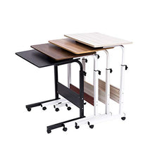 SXGKY Laptop Desk Tabella del Computer Portatile Registrabile Ruota Comodino Computer Portatile può Essere Sollevato in Piedi Desk Scrivania Portatile FF (Color : Black)