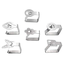 Cabilock 6 Pezzi Clip per Tovaglie Clip per Tavolo da Picnic Morsetti per Coperture per Interni per Esterni Morsetti per Tovaglie in Acciaio Inox Clip per Stoffa per Feste in Campeggio