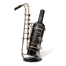 Fesjoy Vino Rack in Stile,Metallo Vino Rack Sax Bello E Pratico Portabottiglie Vino Creativo del Supporto Bottiglia Pratica Artigianato Ornamenti