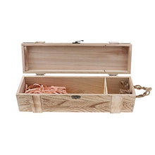 F Fityle Scatola Legno Vino Cassette Porta Scatole Confezione Regalo Vuote Portabottiglie di Vino Pieghevole, in Legno Naturale