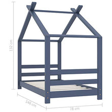 FAMIROSA Giroletto per Bambini Grigio in Massello di Pino 70x140 cm-9613
