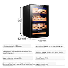 Humidor Di Sigaro Elettronico, Temperatura Costante Da 70L Temperatura E Umidità Del Display Refrigerato Domestico, Porta in Vetro Temperato, Indipendente, Può Contenere 400 Sigari, 75W,D'oro