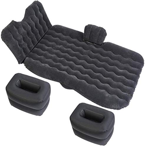 HongLianRiven Lettino da Viaggio Letto Gonfiabile Multifunzionale Auto Gonfiabile Bed Auto Caschetto di Protezione della Base di Corsa poggiatesta Base di Corsa, Alta portante, Nero 5-21