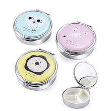 Haosell - 3 mini portapillole portatile, in metallo, impermeabile, con 3 scomparti separabili, piccolo portapillole da viaggio, per vitamine e medicine