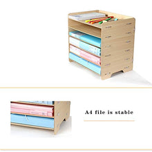 Schedario Classificatore Verticale Cartella del Desktop, Portariviste in Legno Scaffale per Cancelleria A più Piani, Forniture per Ufficio O Articoli per La Casa (Size : #4)